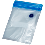 Set 10 pungi vacuum reutilizabile cu fermoar si supapa 16x22 cm